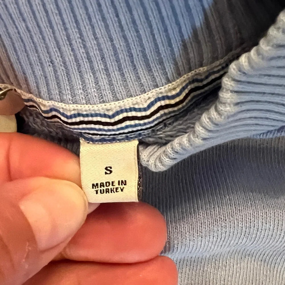 SCOTCH & SODA Dip Dye Blue Sweatshirt Organic Palm Tree Embroidery - Picture 7 of 9